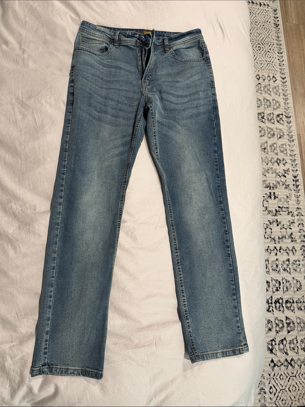 Cavalli Class Men's Straight Jeans - Light Blue Denim